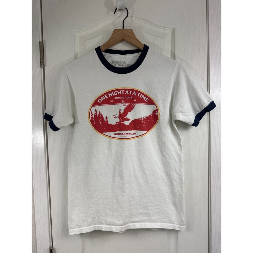 Morgan Wallen One Night At A Time 2023 World Tour Ringer T-Shirt Size S